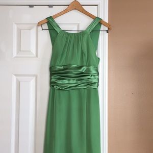 David's Bridal Green Maxi Dress